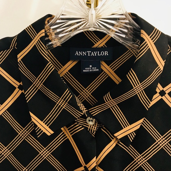 ANN TAYLOR 100% Silk Button Down Work Blouse - Picture 4 of 8